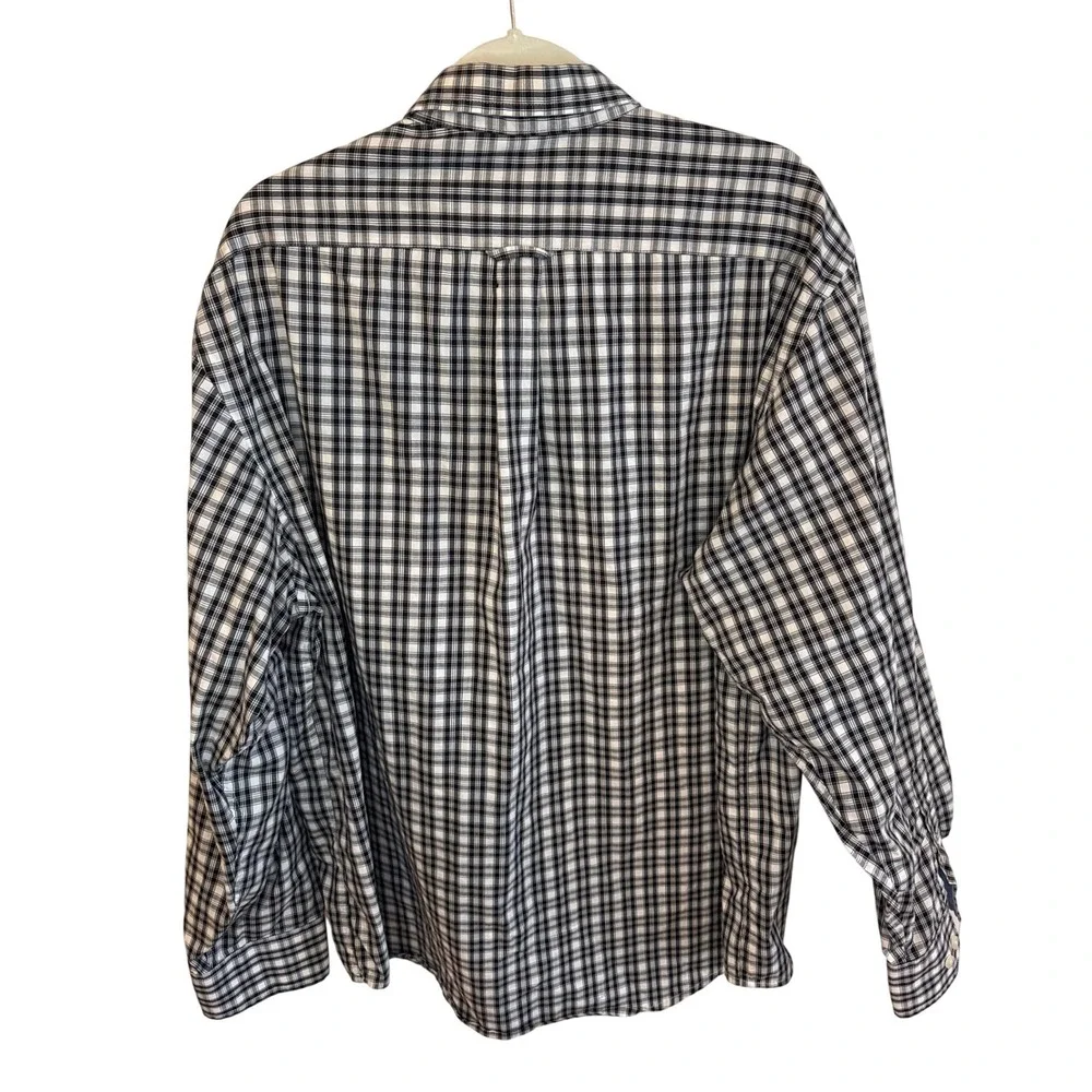 IZOD Mens Plaid Non Iron‎ Stretch Button Down Shirt XL Tall GUC